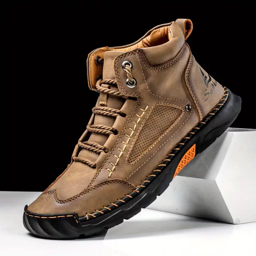Hand Sewn Ankle Boots With Flat Straps And Casual Shoes - bigmark