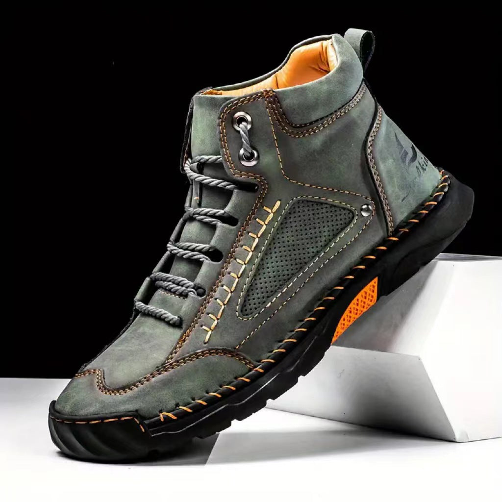 Hand Sewn Ankle Boots With Flat Straps And Casual Shoes - bigmark