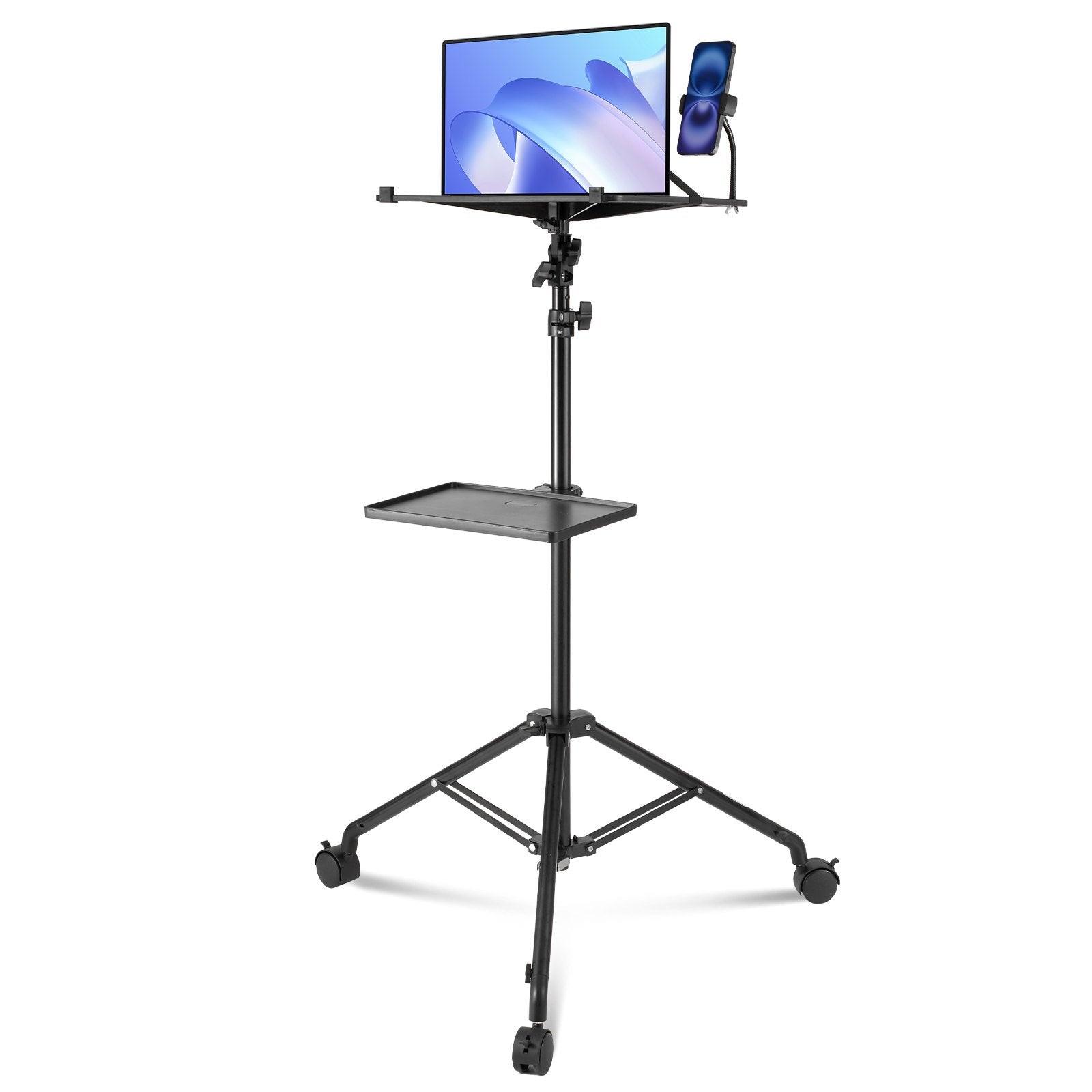Adjustable Projector Tripod Stand With Wheels & Trays - Ma boutique 2