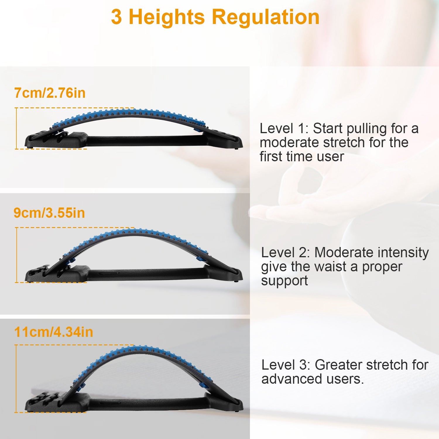Lumbar Back Stretcher With Acupressure – 3-Level Support - Ma boutique 2