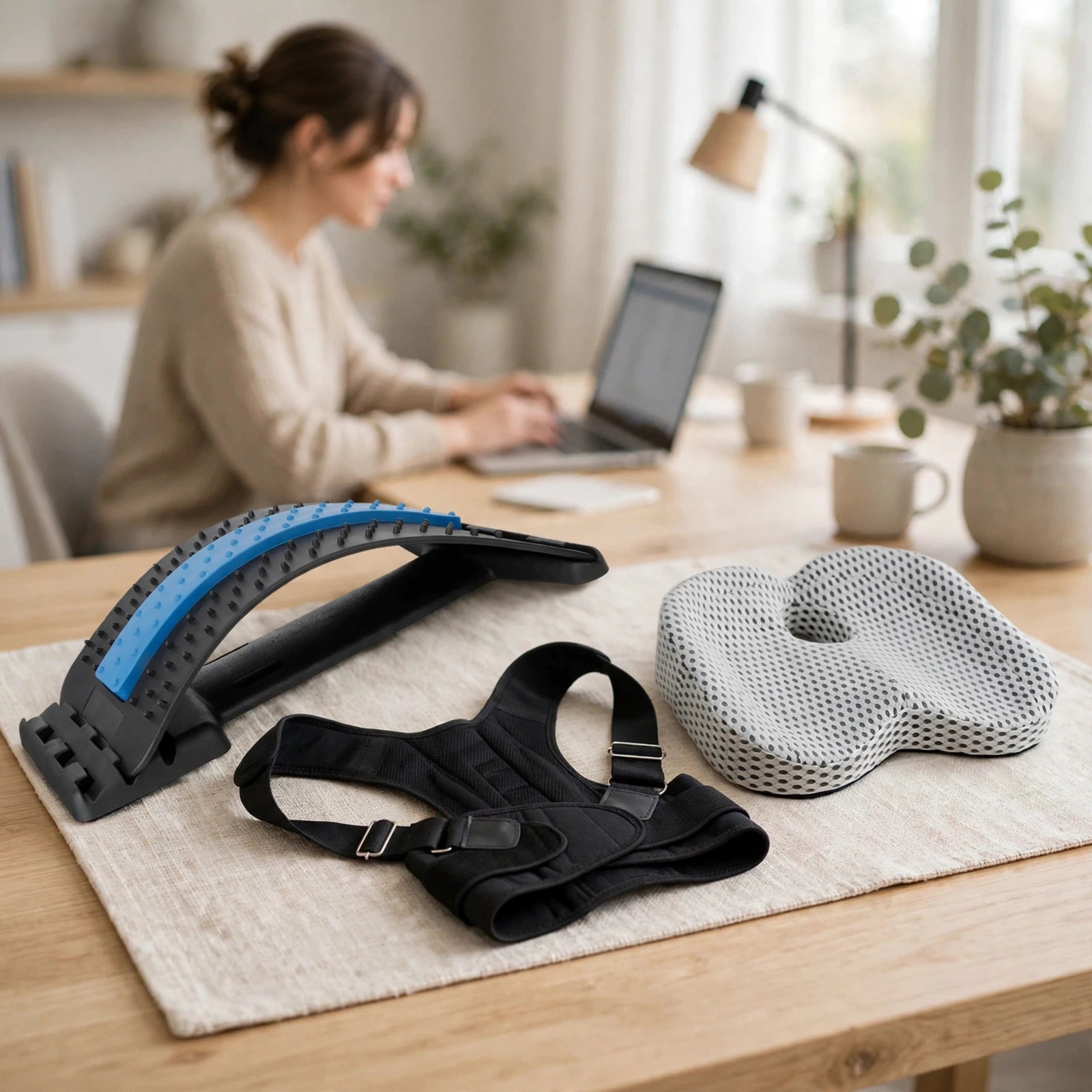 3-in-1 Posture Relief Kit – Back Stretcher & Seat Cushion - Ma boutique 2