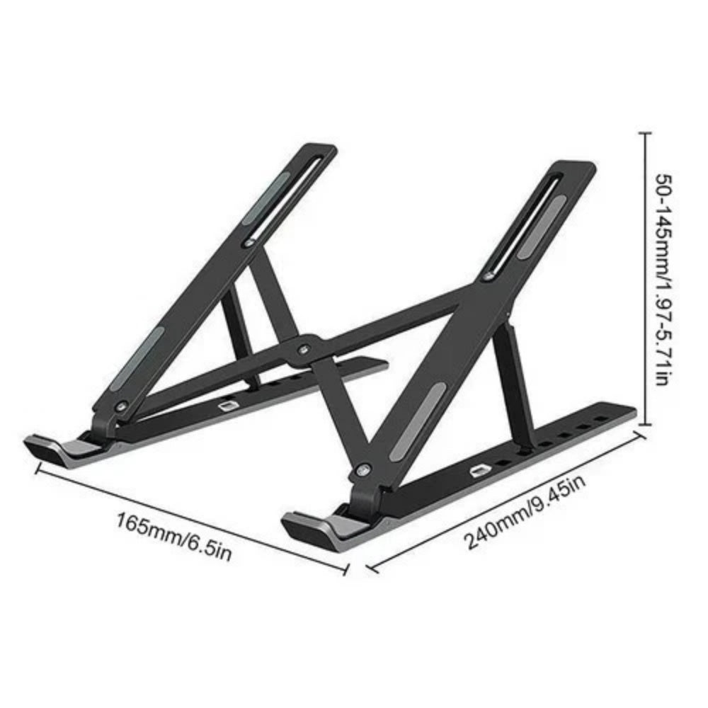 Adjustable Aluminum Laptop Stand – Foldable Desk Riser - Ma boutique 2